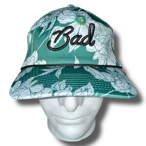 Bad Birdie Floral Snapback Golf Rope Hat Raised Bad Embroidery Cap